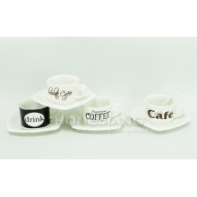 Taza de café y platillo (hj60017)